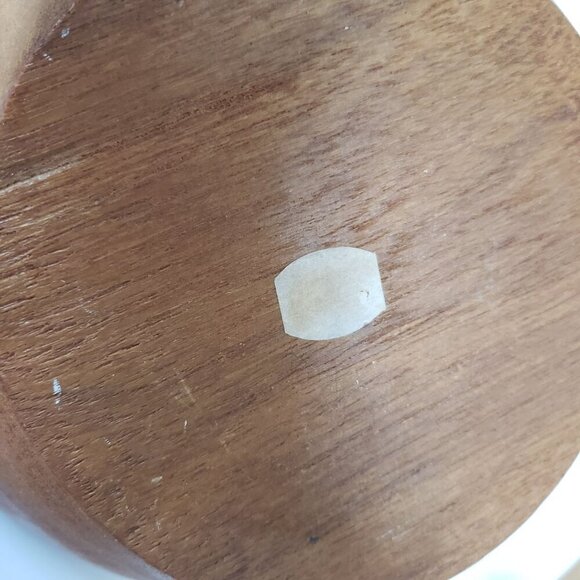 Vtg 60's Dolphin R.H. Macy & Co Thai Teakwood Salad Bowl Set 6 Bowls & Servers - Picture 7 of 15